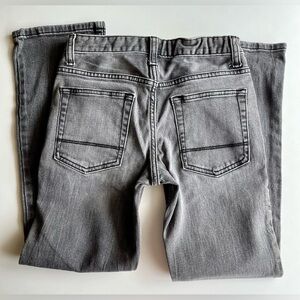 Cat & Jack Size 10 Boys FADED Black STRAIGHT Leg ADJUSTABLE Waist DENIM Jeans